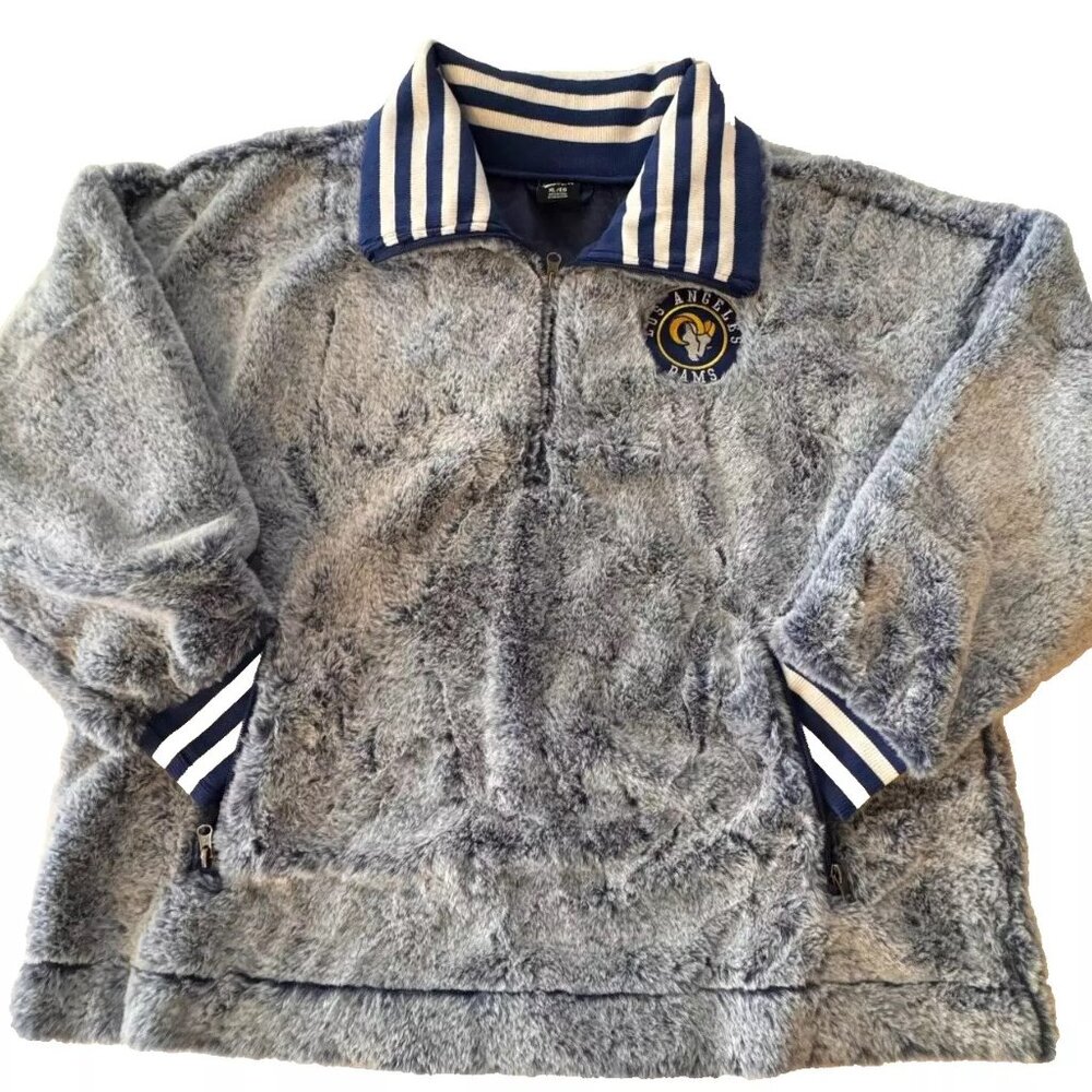 LA RAMS WOMANS SHERPA JACKET COAT GIII SIZE XL NFL